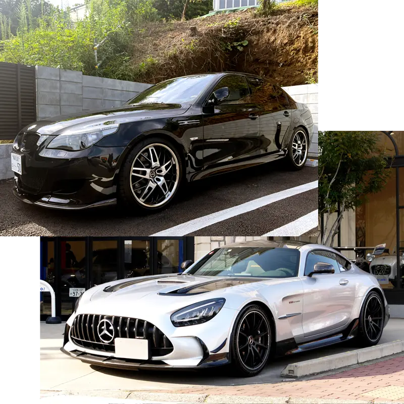 BMW M5 E60 i Mercedes-AMG GT Black Series sprowadzone z Japonii – sportowe auta premium na japońskich tablicach